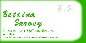 bettina sarosy business card